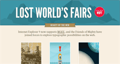 Desktop Screenshot of lostworldsfairs.com
